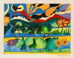Paesaggio al tramonto